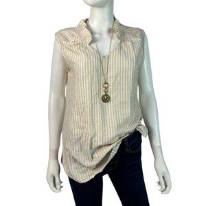 tank top beige stripes